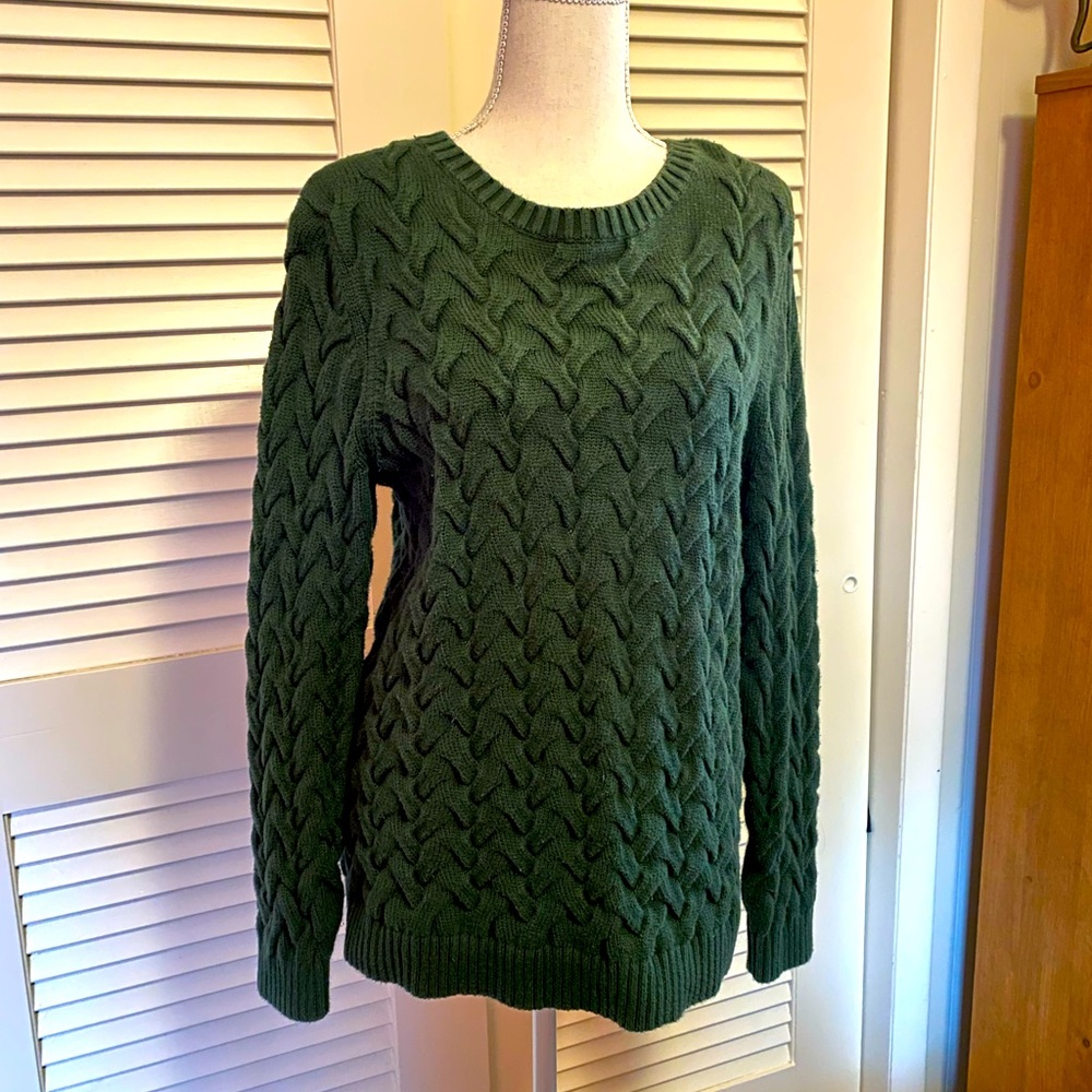 Land’s End ‘Drifter’ sweater - pine green - size LG